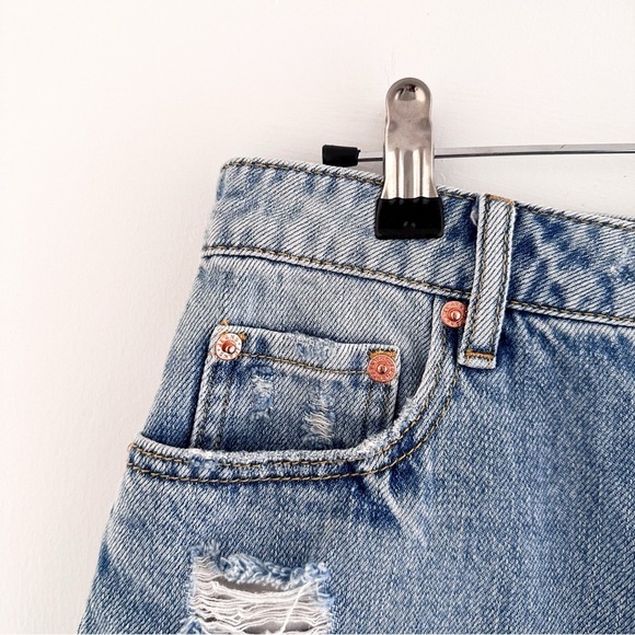 Signature 8 Destroyed Denim Cut Off Shorts - Picture 3 of 7